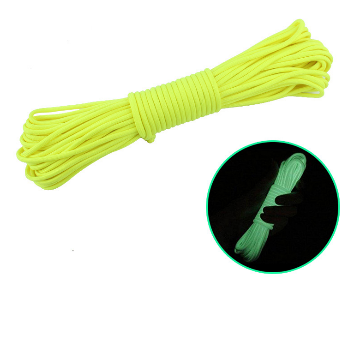 Outdoor Luminous Glow Camping Tent Rope 20M - Yellow