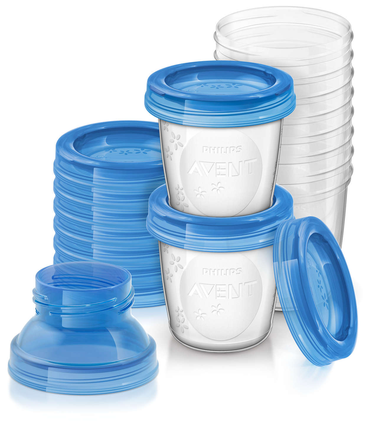 Philips Avent Milk Storage Cups - 180ml (10 Pack) image
