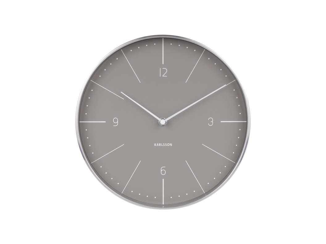 Karlsson Wall Clock Normann Grey (Large) at Mighty Ape NZ