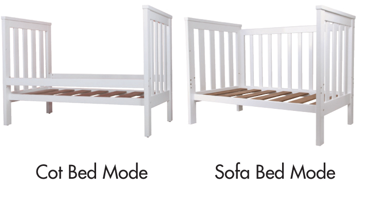 Bebe Care Oxford Cot / Bed (White) image