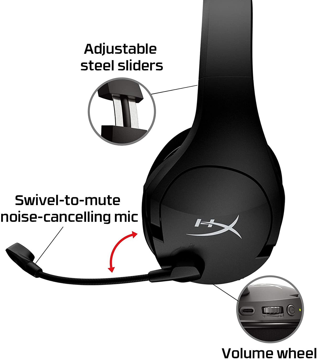 HyperX Cloud Stinger Core 7.1 Wireless Gaming Headset for PC image