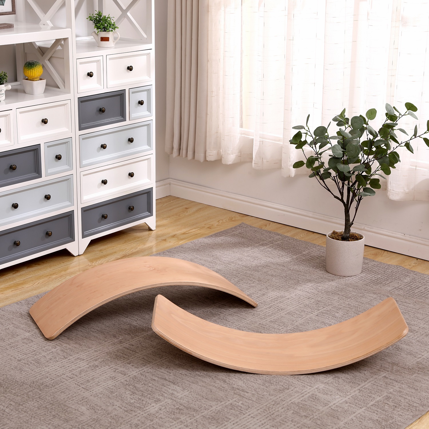 Wooden Balance & Play Board - Natural image