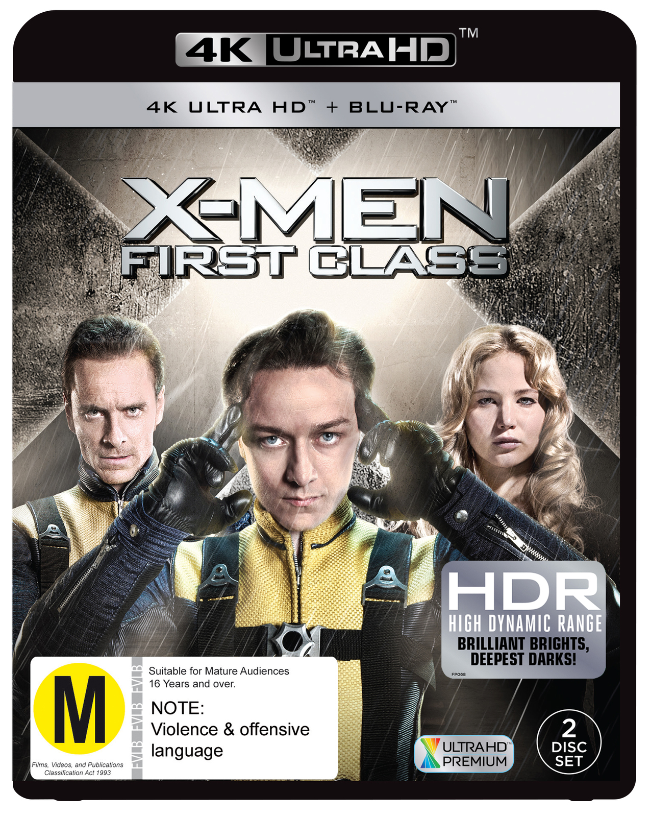X-men: First Class on Blu-ray, UHD Blu-ray image