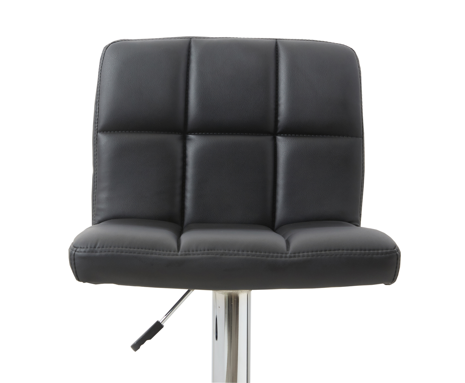 Adjustable Swivel Backrest PU Leather Bar Stool (Pack of 2) - Black image