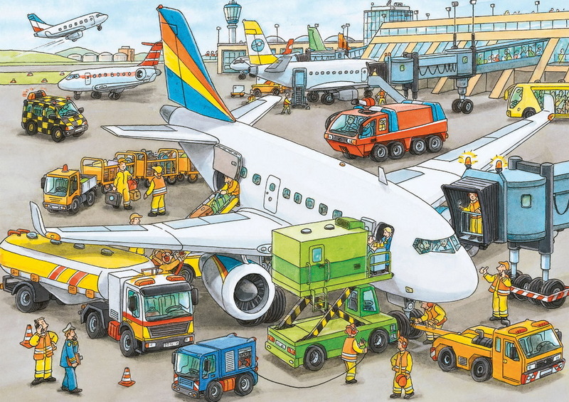 Ravensburger 35 Piece Jigsaw Puzzle - Busy Airport image