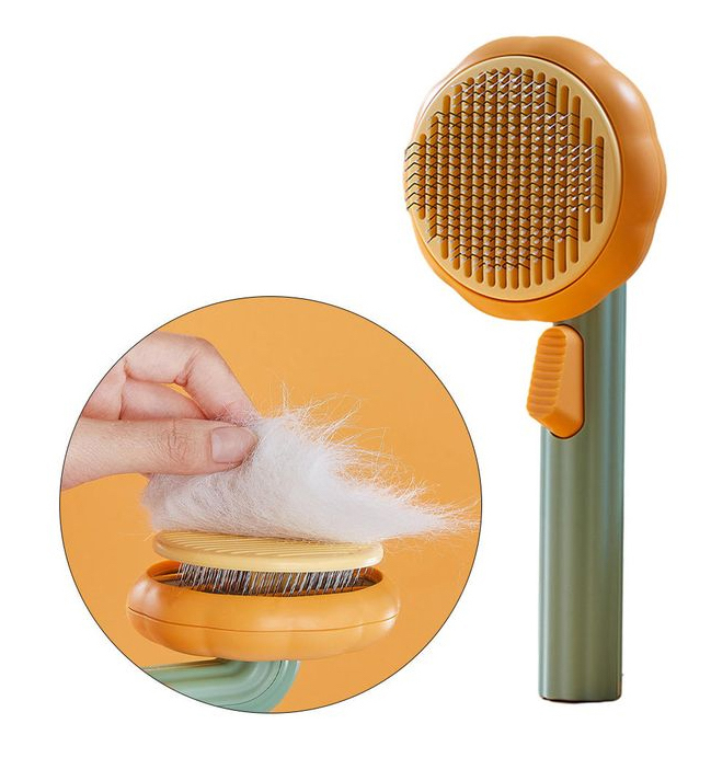 Buy Pumpkin Pet Brush Orange at Mighty Ape NZ