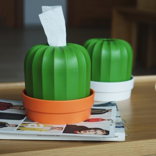 Qualy Cactiss Tissue Holder (Orange/Green) image