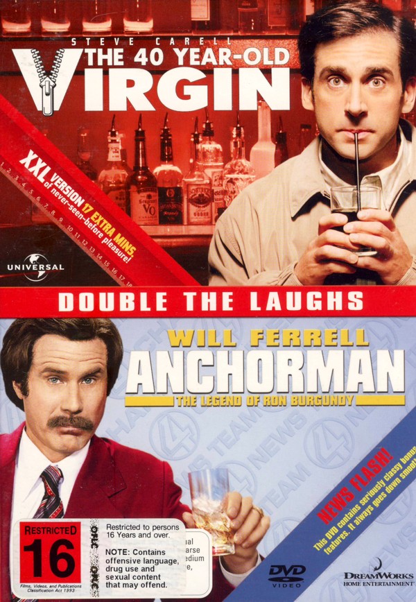 40 Year Old Virgin / Anchorman - Double Pack (2 Disc Set) on DVD image