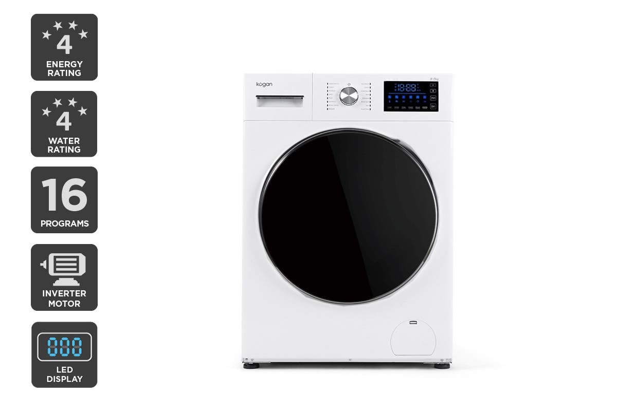 Buy Kogan 9kg Series 9 Front Load Inverter Washing Machine (White) at