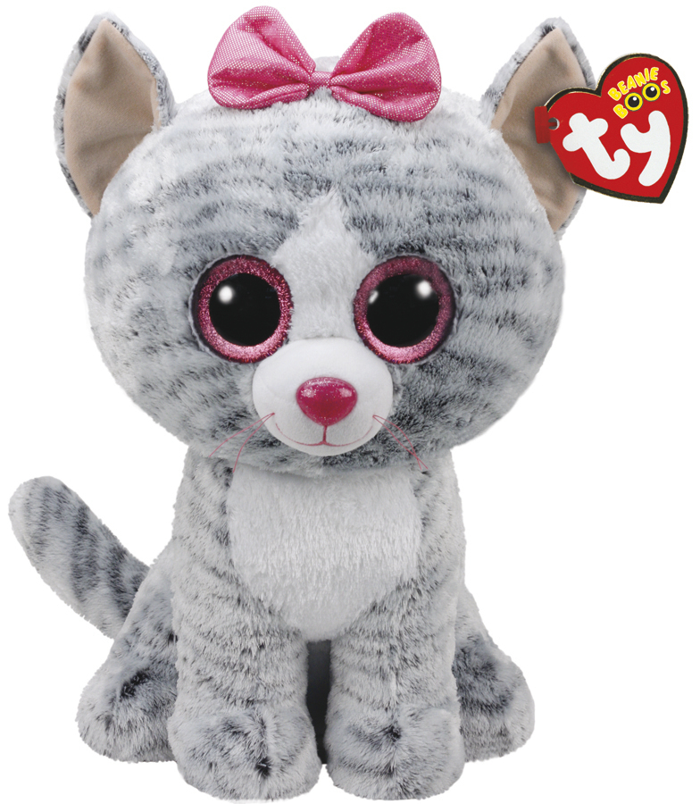 Ty Beanie Boo: Kiki Grey Cat - Large Plush image