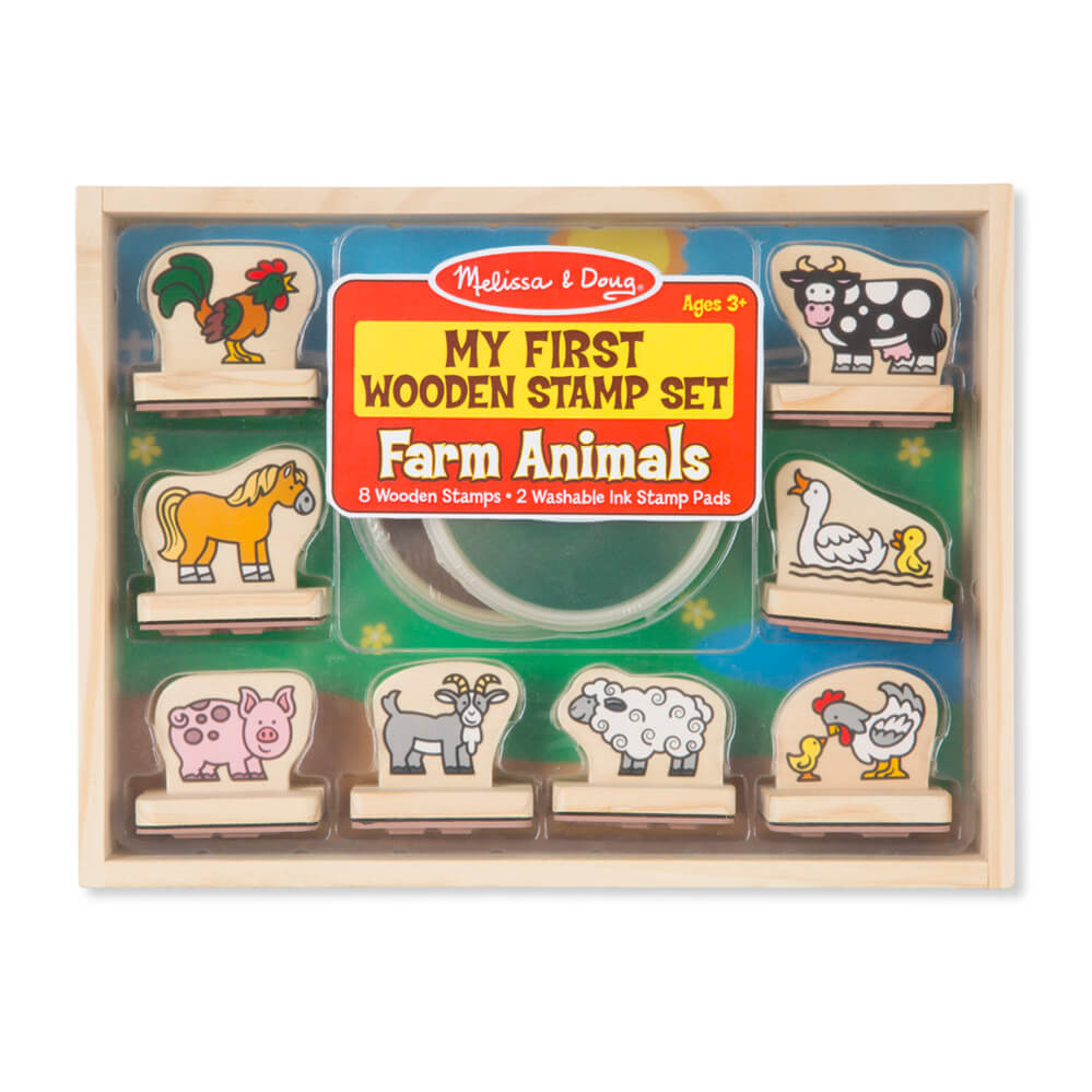 My First Farm Animals Wooden Stamps image