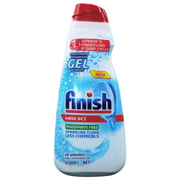 Finish Concentrated Dishwasher Gel Detergent Max In 1 Phosphate Free