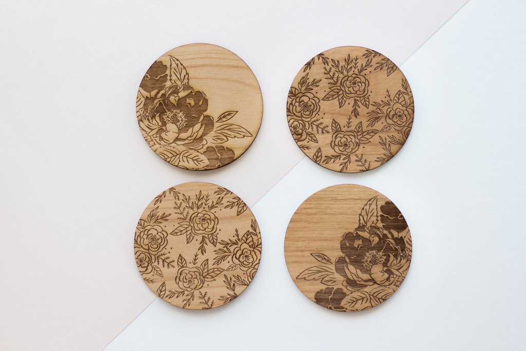 Cardtorial Floral Coasters image