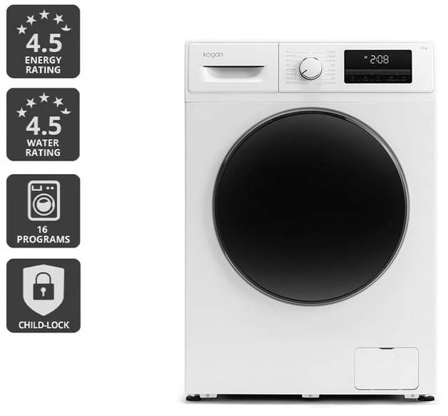Buy Kogan 7.5kg Front Load Washing Machine White at Mighty Ape NZ