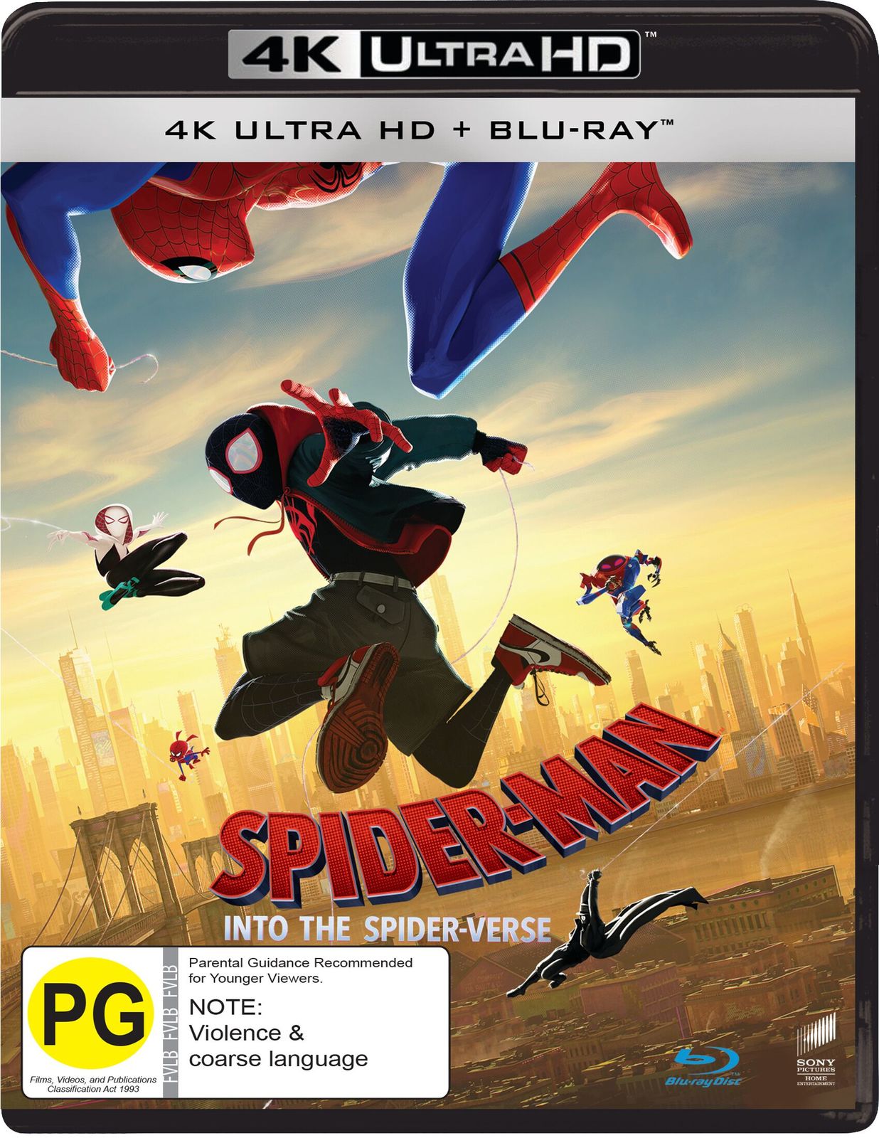 Spider-Man: Into the Spider-Verse on Blu-ray, UHD Blu-ray, DC image