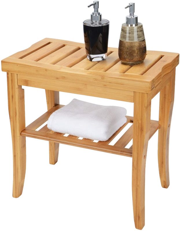 Buy Bamboo Shower Bench Stool at Mighty Ape NZ