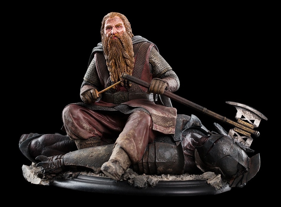 Lord of the Rings: Gimli the Dwarf on Uruk-hai - Miniature Figure image