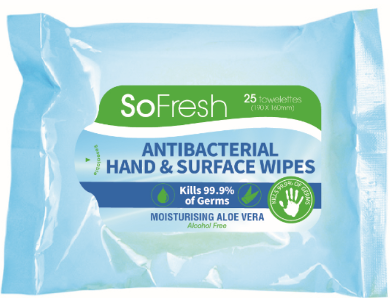 Antibacterial Hand and Surface Wipes image