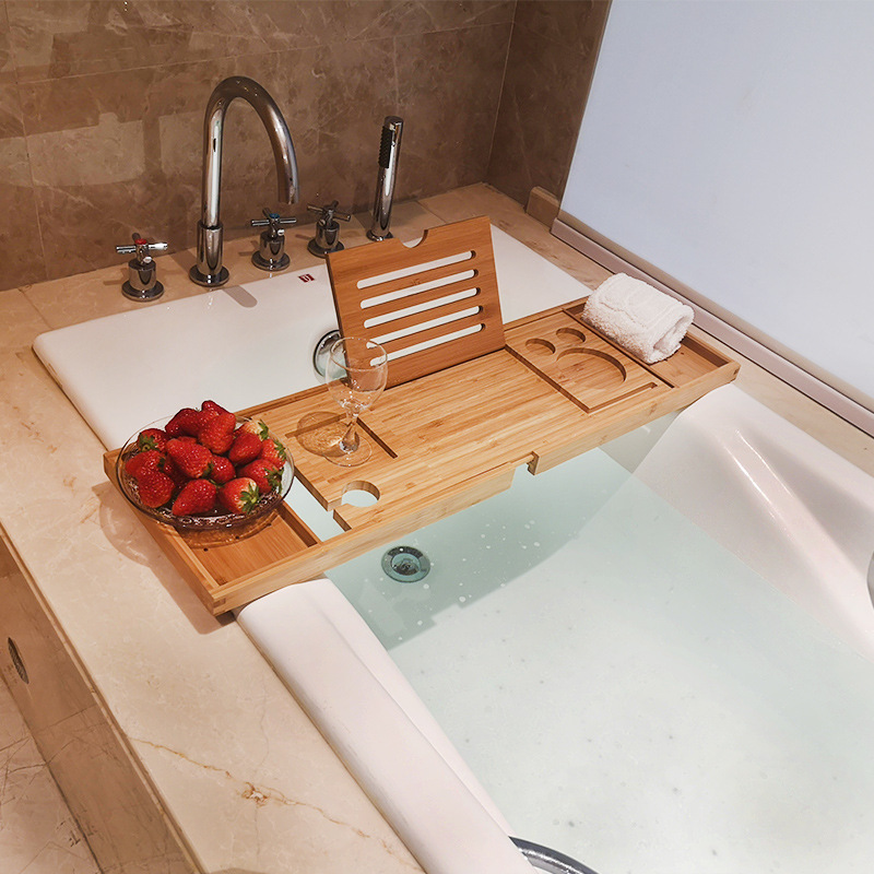 Expandable Bamboo Bathtub Tray at Mighty Ape NZ