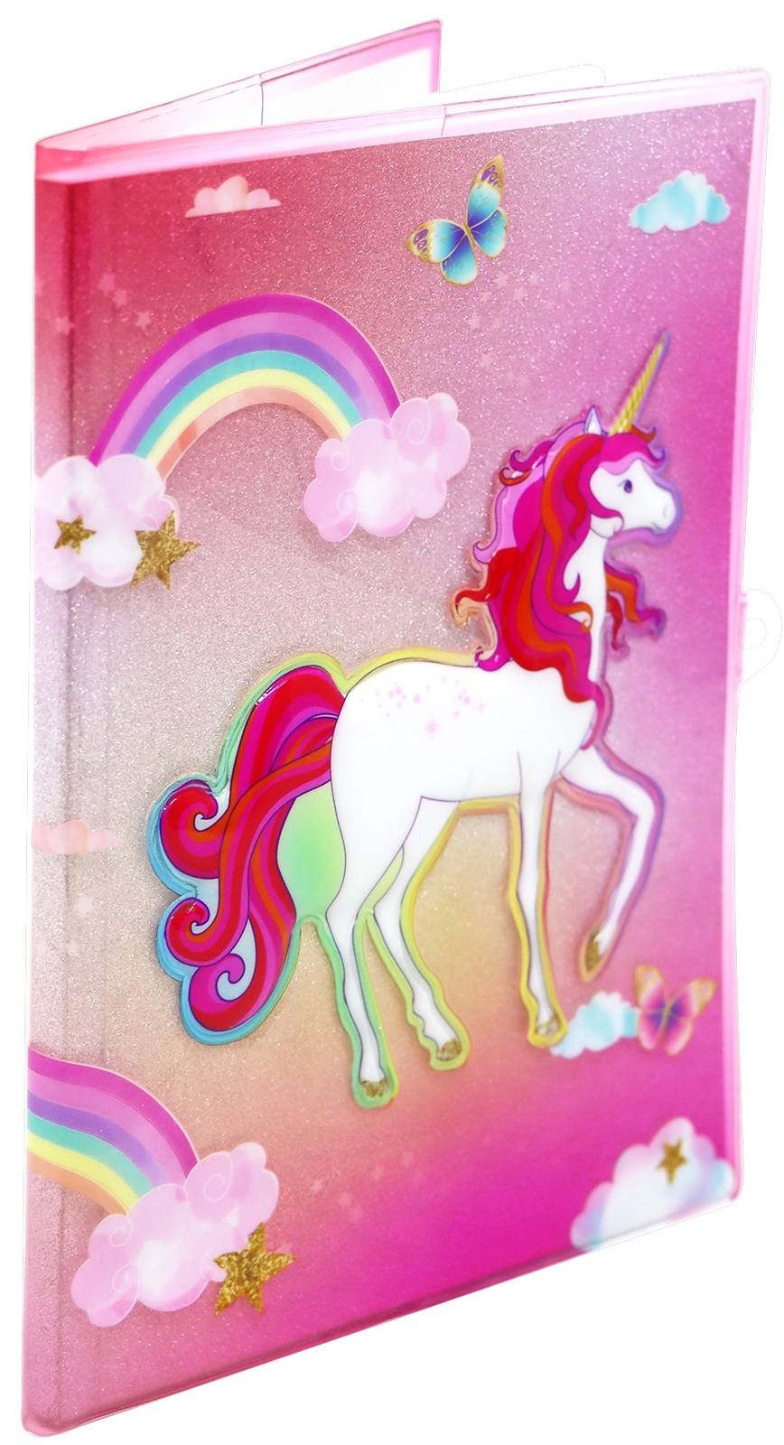 Buy Pink Poppy Unicorn Butterfly 3D Lockable Diary at Mighty Ape NZ