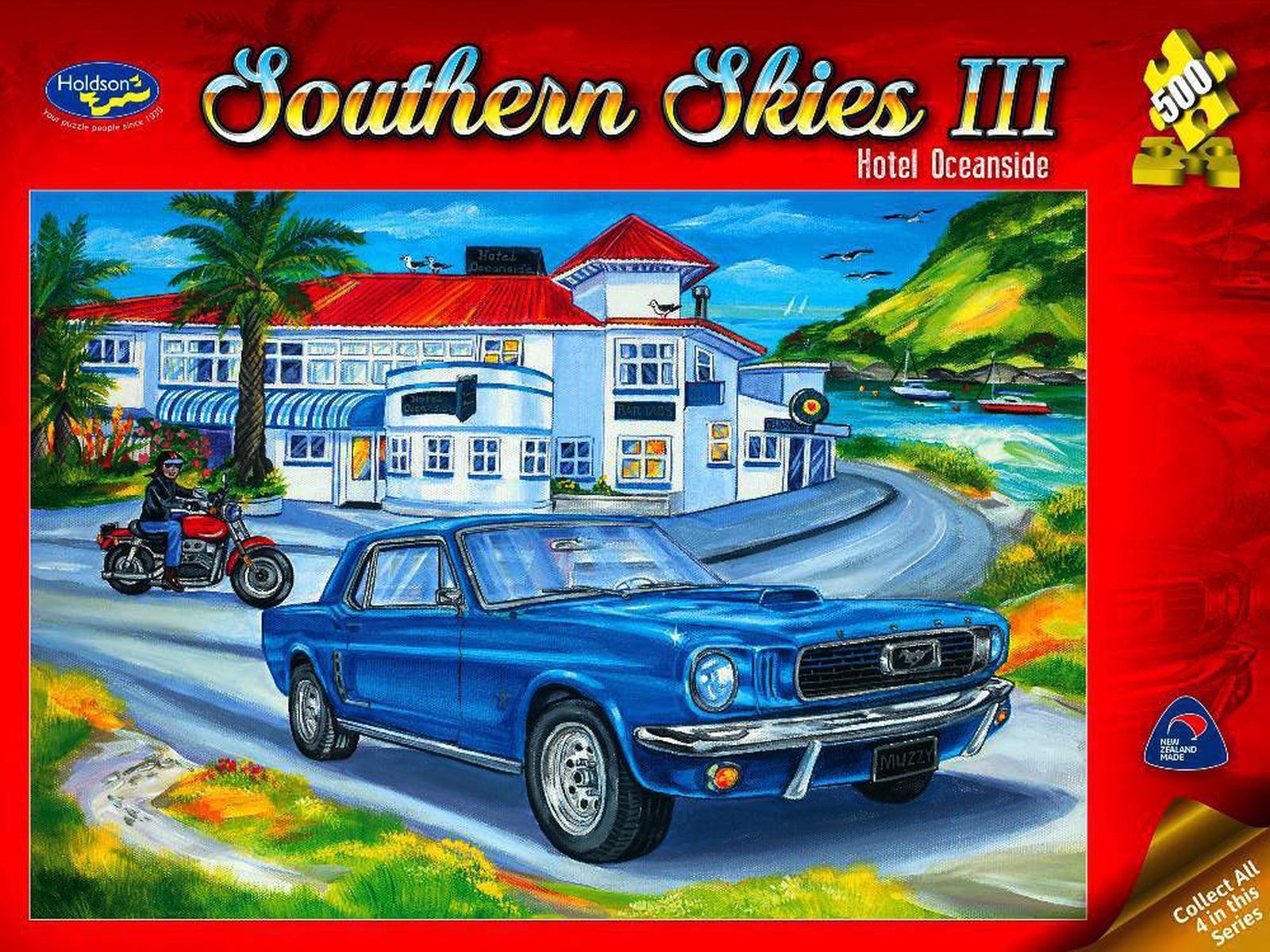 Holdson Southern Skies 500pce Jigsaw Puzzle Hotel Oceanside Board