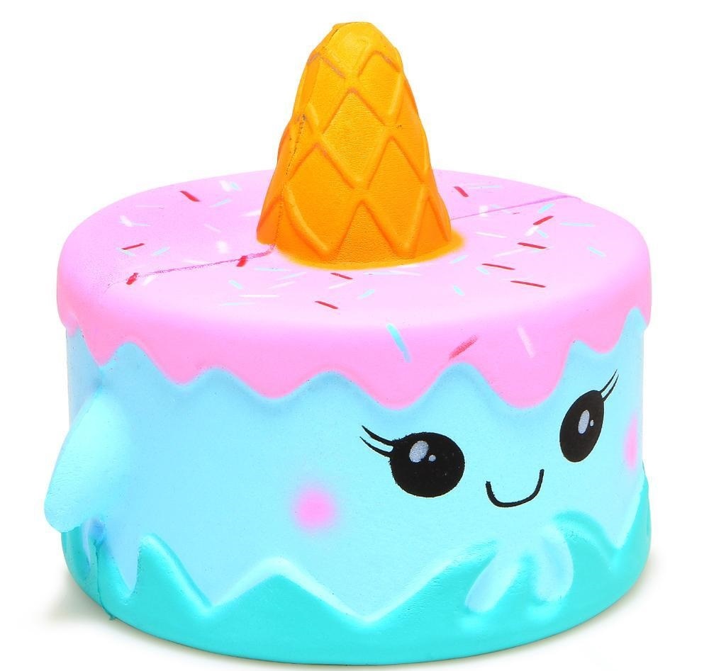I Love Squishy: Blue Narwhale Squishie Toy (10cm) image