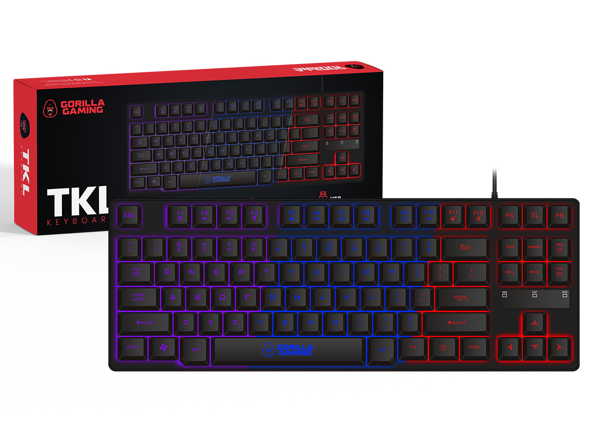 Gorilla Gaming TKL Keyboard Black PC On Sale Now at Mighty Ape NZ