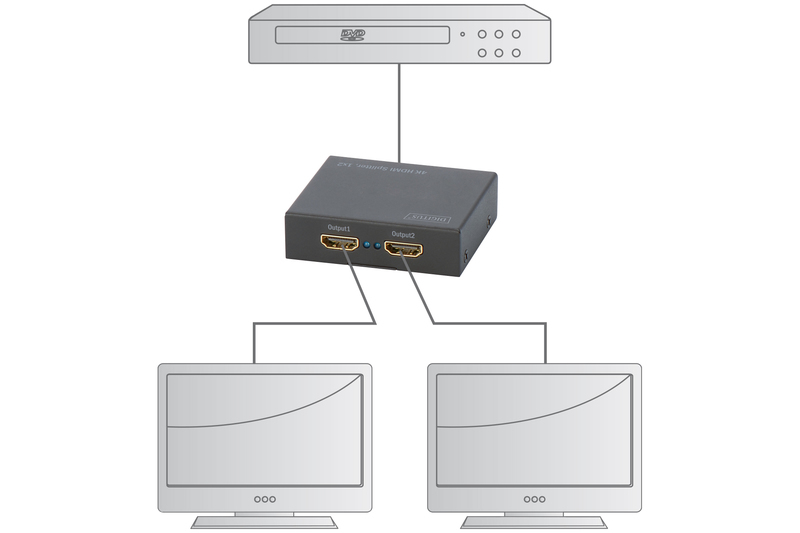 Digitus 4K HDMI 2-Way Powered Splitter image