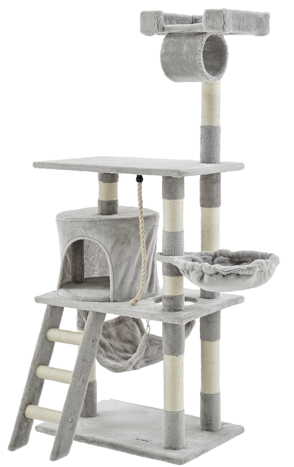 Buy Zoomies Large Cat Scratching Post Tree 141cm Light Grey at Mighty