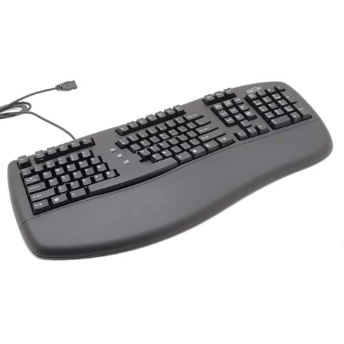 Belkin Ergoboard Pro Keyboard with 2 USB Ports (Black) image