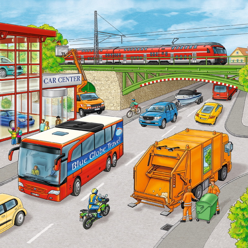 Ravensburger 3x49 Piece Jigsaw Puzzles - Moving Vehicles image