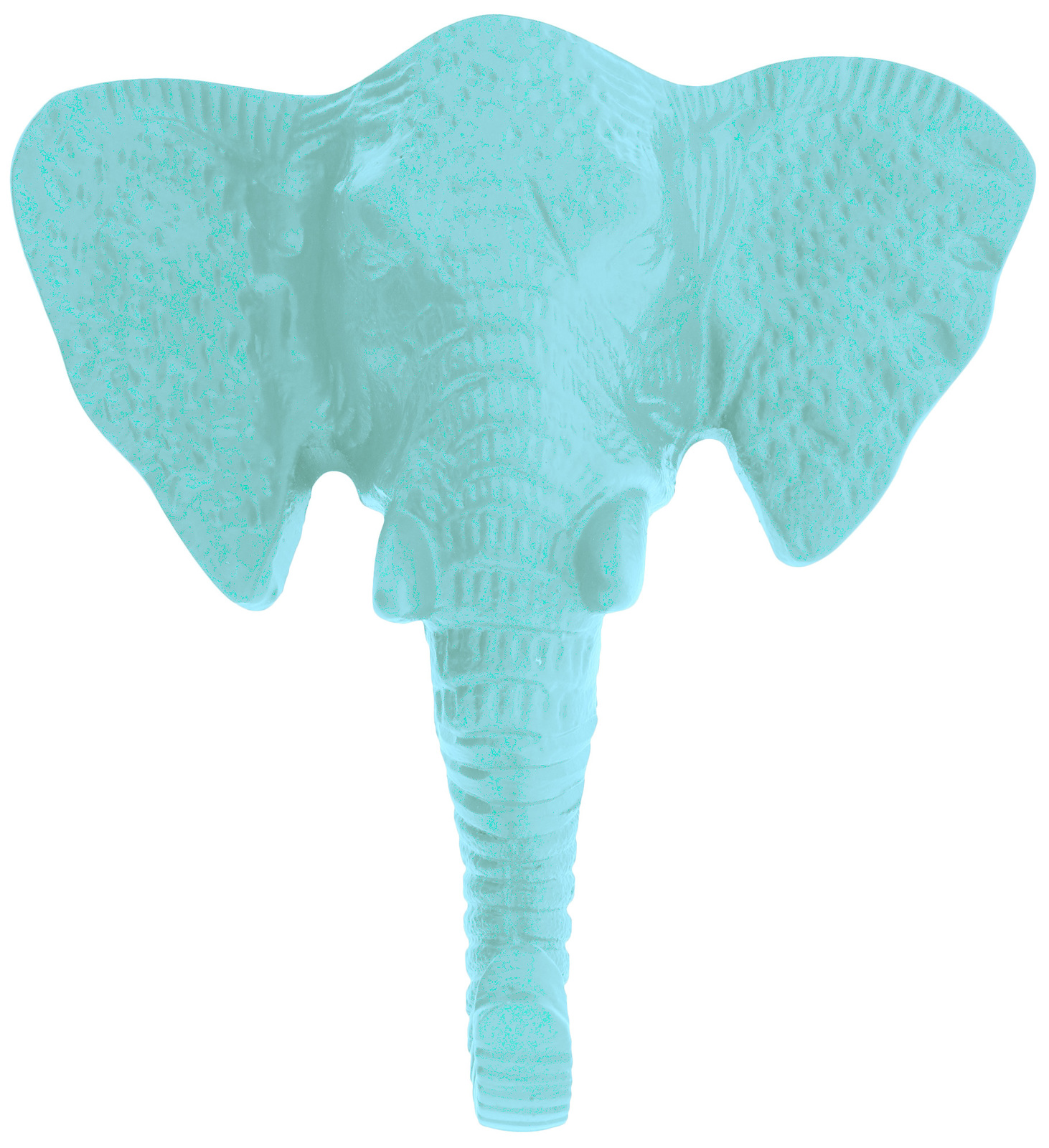 Pretty Pastels: Elephant Head Wall Hook - Blue image