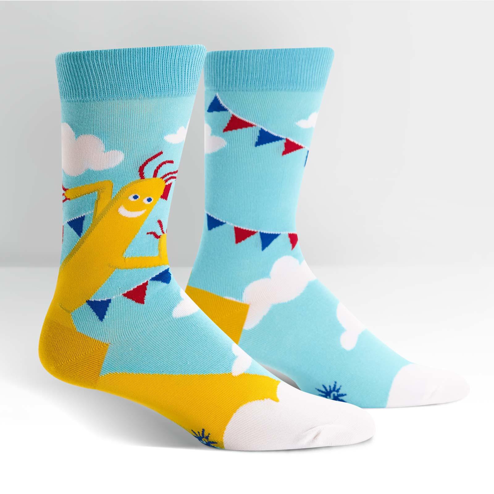 SOCK it to Me: Men's - The Ecstacy Of Mr. Wavy Arms Crew Socks image