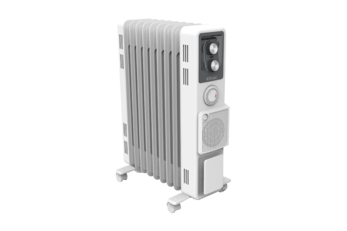 Dimplex 2.4kW Oil Column Heater with Timer & Turbo Fan (White) at