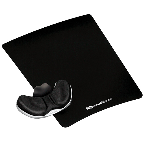 Buy Fellowes Gliding Palm Support & Mouse Pad Gel Clear Black at