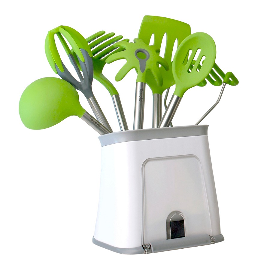 Tovolo CrockBook Utensil Holder with Cookbook/Tablet Stand at