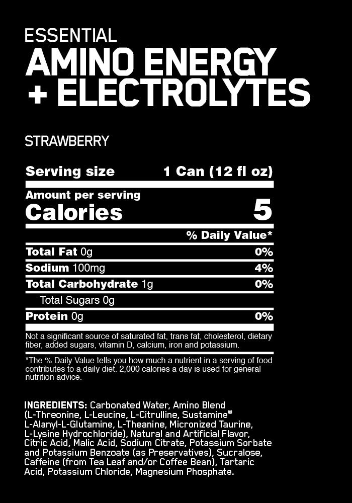 Optimum Nutrition Amino Energy Sparkling RTD - Strawberry (12x355ml) image