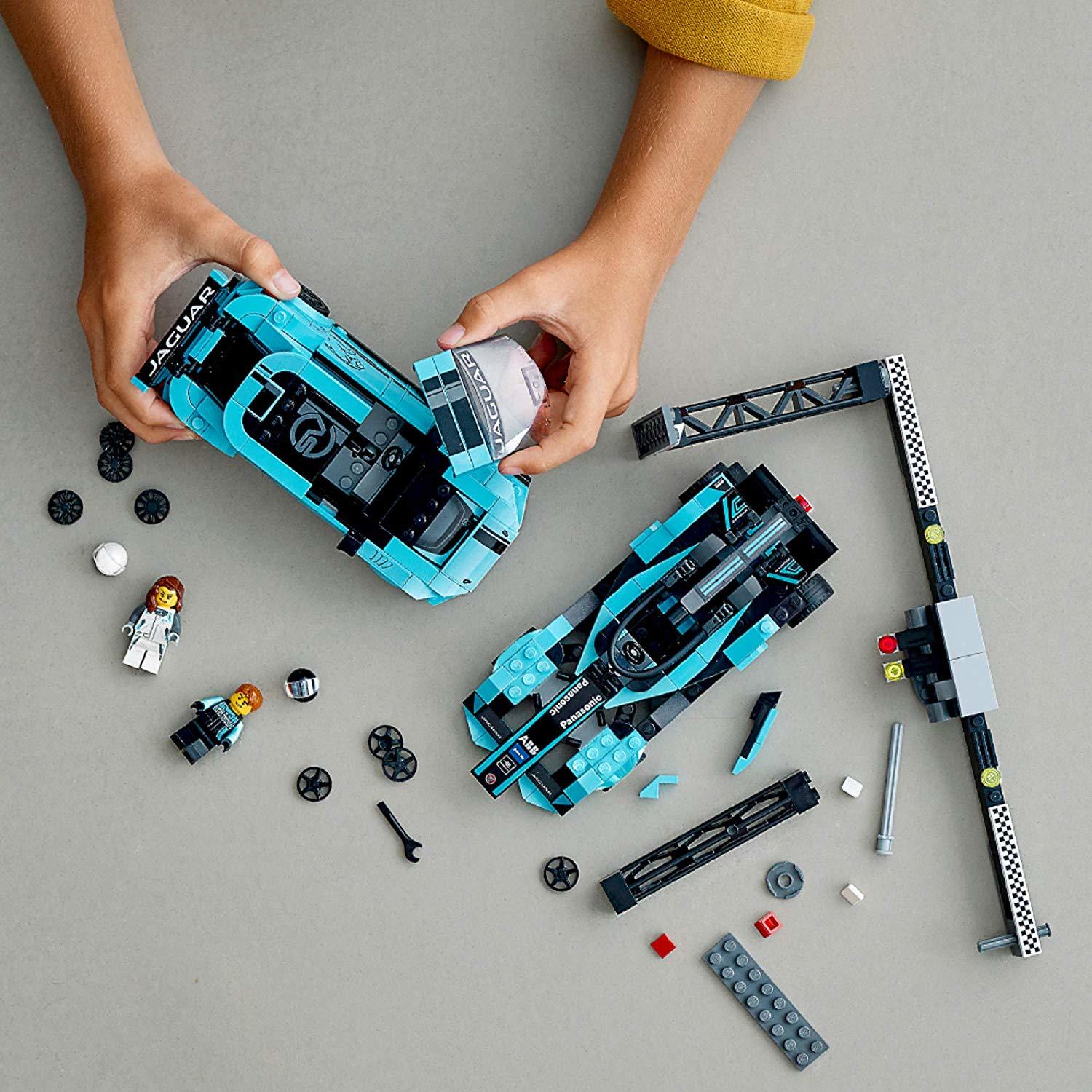LEGO Speed Champions: Formula E Panasonic Jaguar Racing GEN2 car & Jaguar I-PACE eTROPHY - (76898) image