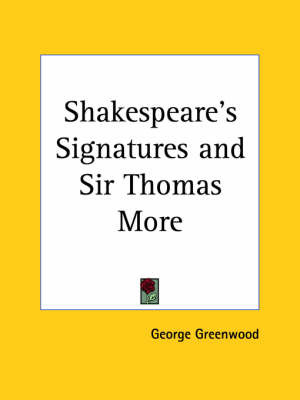 Shakespeare's Signatures by George Greenwood image
