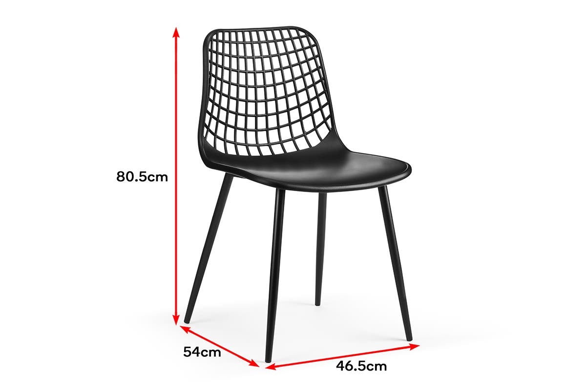 Buy Ovela Leerdam Dining Chairs Black (Set of 2) at Mighty Ape NZ