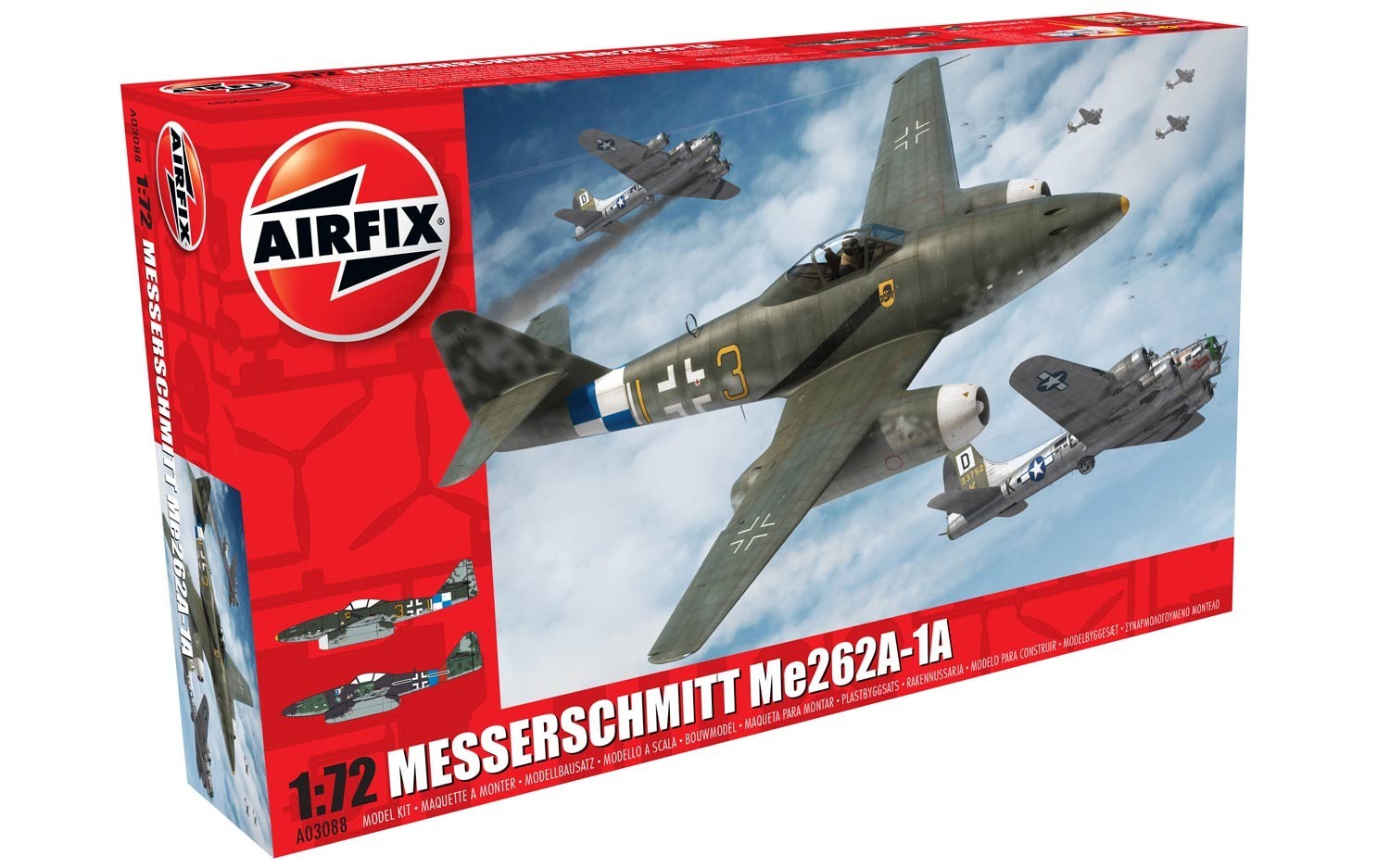 Airfix 1:72 Messerschmitt Me262A 1a Model Kit image