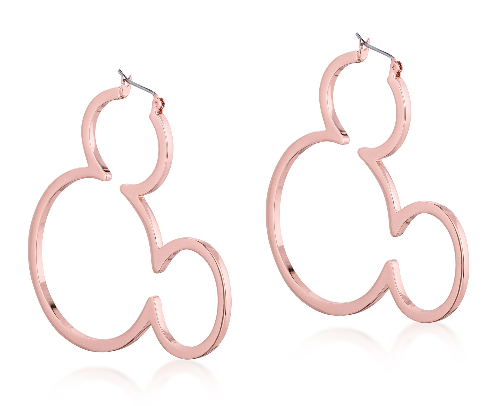 Couture Kingdom: Disney - Mickey Outline Hoop Earrings (Rose Gold) image