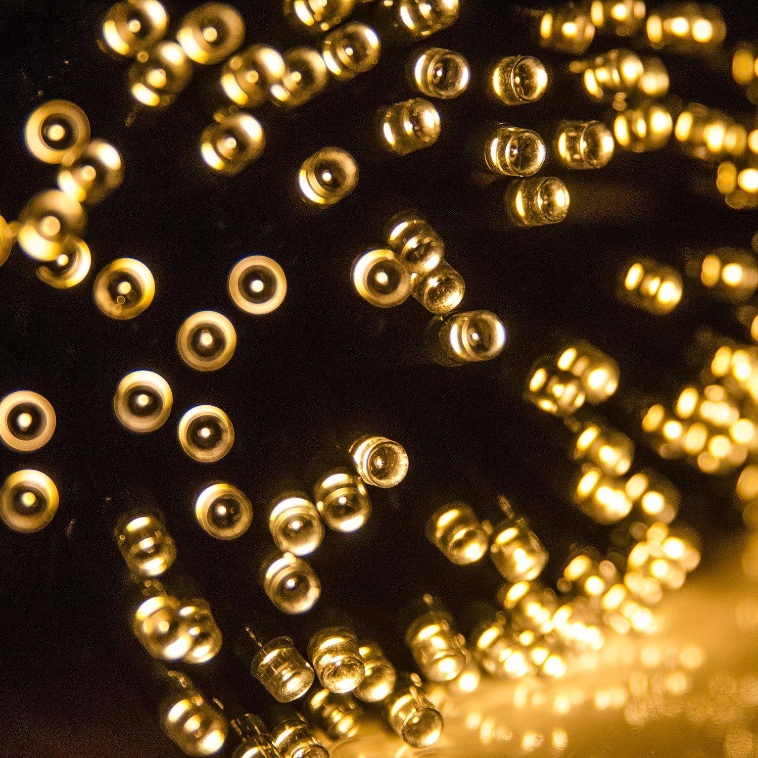 Solar String Lights - 200 LED Warm White Fairy Lights image