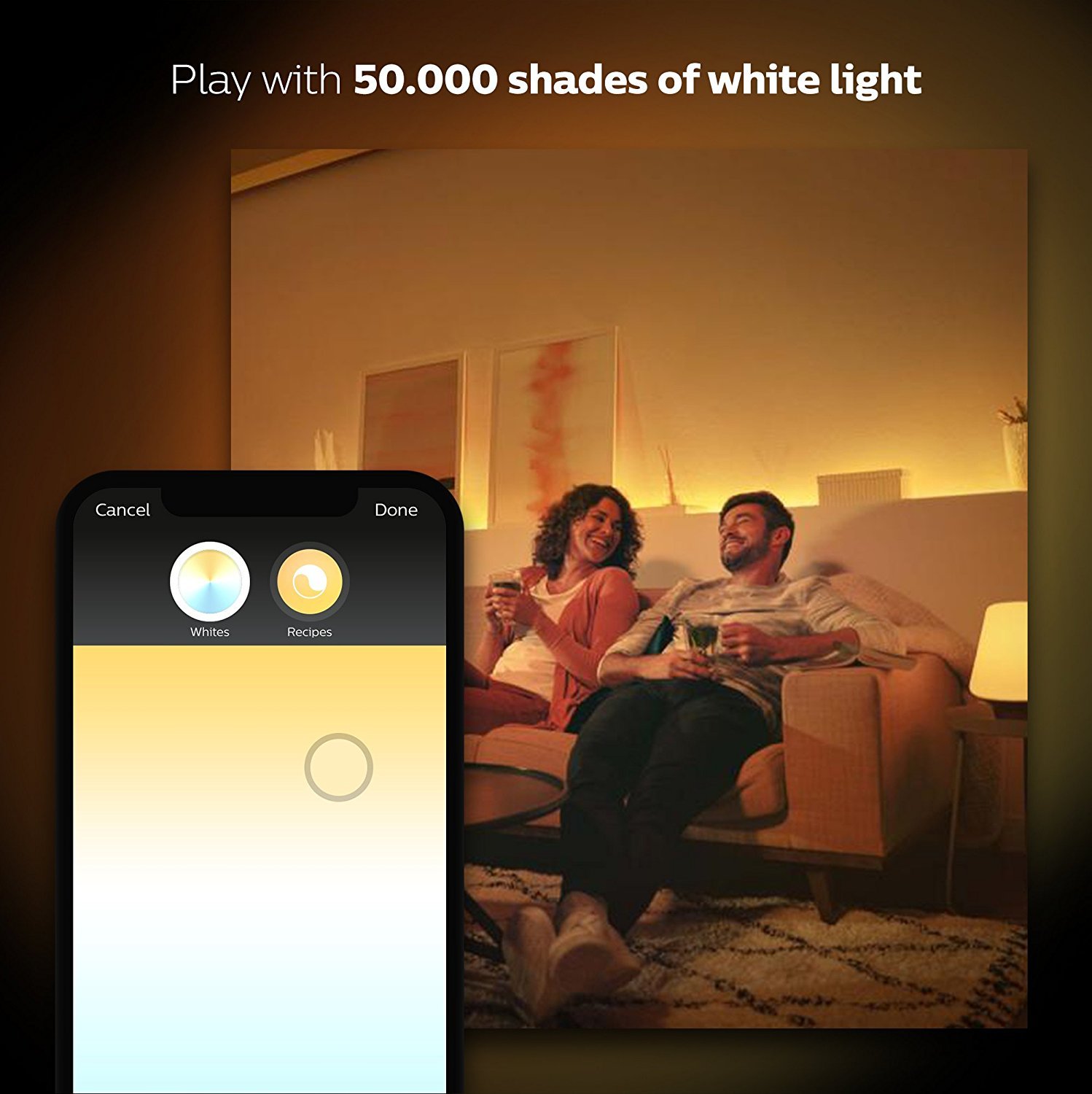 Philips Hue Color/White Bulb - Edison Screw image