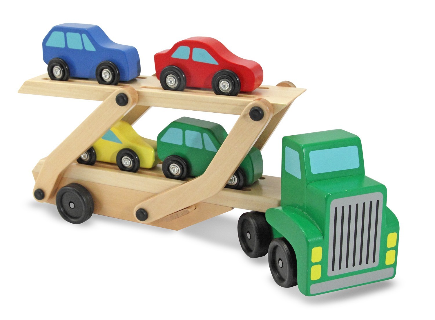 Melissa & Doug: Wooden Car Carrier Truck image