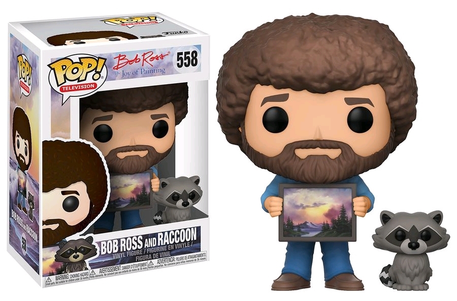 The Joy of Painting - Bob Ross (with Raccoon) Pop! Vinyl Figure (with a chance for a Chase version!) image