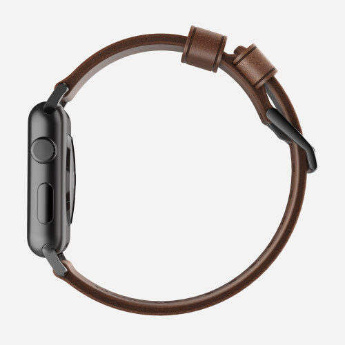 Nomad Horween Leather Strap for Apple Watch 38mm - Modern Build, Black Hardware image