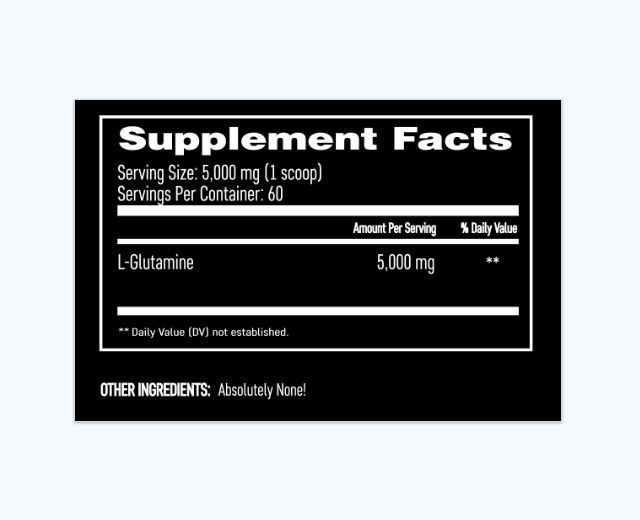Giant Sports Micronized L-Glutamine - Unflavoured (300g/60 serves) image