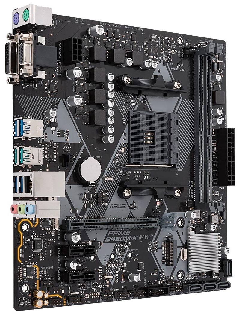 ASUS PRIME B450M-K mATX Motherboard image