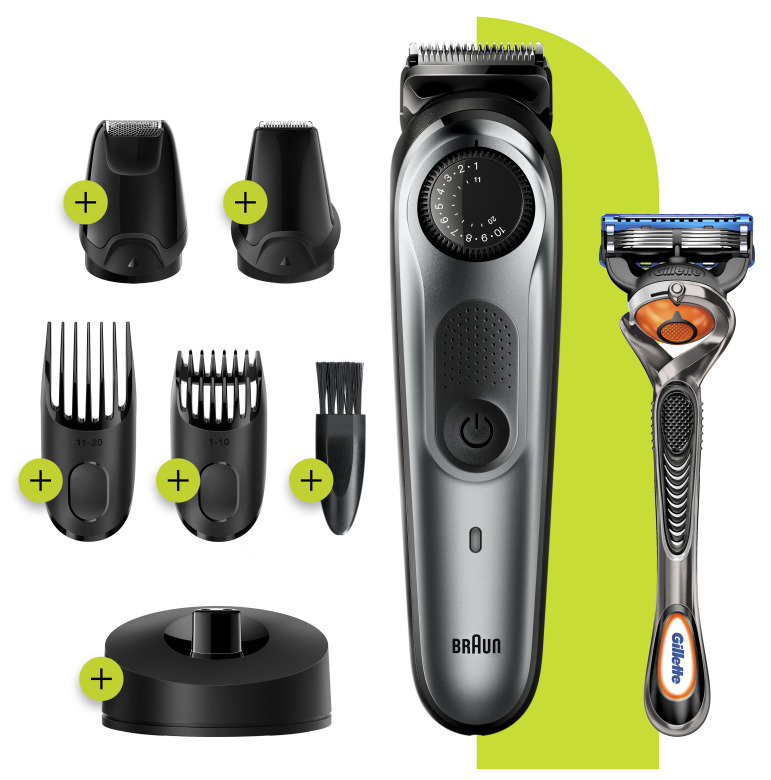Braun: Beard Trimmer for Men (BT7240) - Black/Silver image